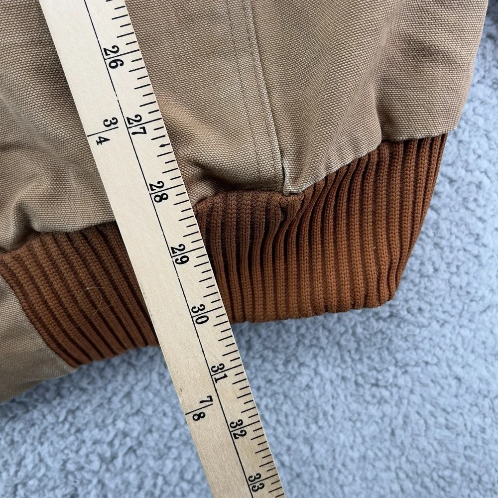 Vintage Carhartt Duck Quilt Lined Jacket Brown Mens 46 Made in USA - Picture 10 of 14